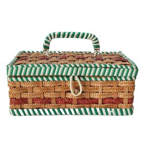 Vintage Wicker Small Sewing Basket